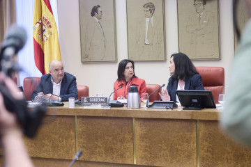 La ministra de Defensa, Margarita Robles, en la Comisión Mixta de Seguridad Nacional