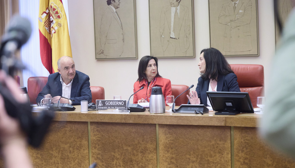 La ministra de Defensa, Margarita Robles, en la Comisión Mixta de Seguridad Nacional