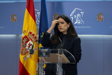Archivo - La portavoz de Vox en el Congreso, Pepa Millán, durante una rueda de prensa, en el Congreso de los Diputados, a 9 de diciembre de 2025, en Madrid (España).