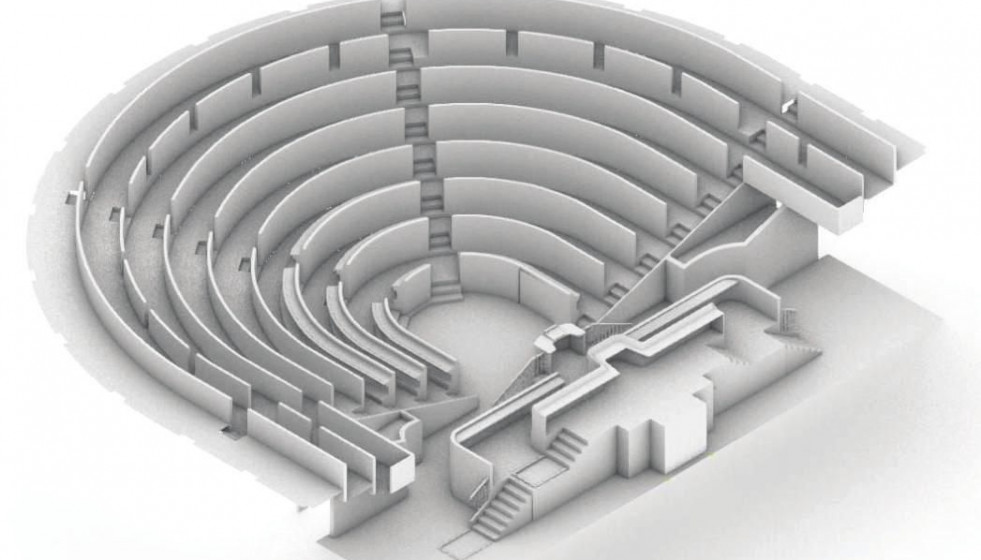 Boceto del hemiciclo del Congreso en el nuevo Plan de Accesibilidad de la Cámara