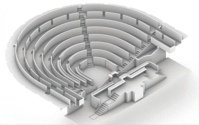 Boceto del hemiciclo del Congreso en el nuevo Plan de Accesibilidad de la Cámara