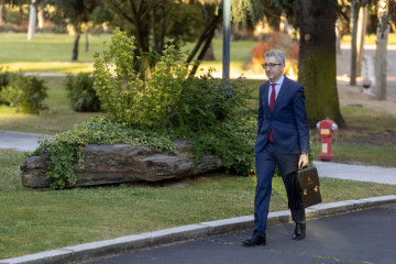 El ministro de Hacienda, Arcadi España, a su llegada al Palacio de La Moncloa, a 31 de marzo de 2026, en Madrid (España). Sánchez anunciaba el pasado 26 de marzo que Carlos Cuerpo, y Arcadi España