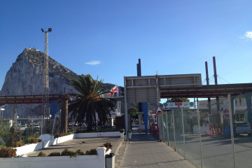 Archivo - Imagen de la frontera de Gibraltar desde La Línea