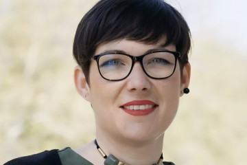 Archivo - La secretaria territorial de CHA en el Alto Aragón, Verónica Villagrasa.