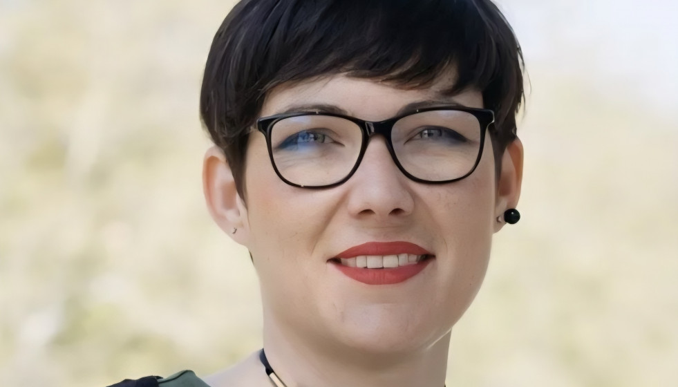 Archivo - La secretaria territorial de CHA en el Alto Aragón, Verónica Villagrasa.