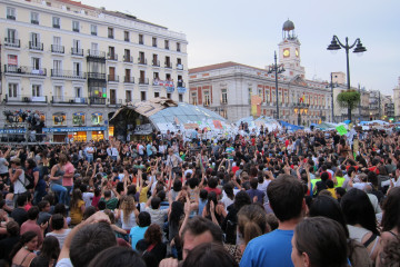 Archivo -     La asamblea general del Movimiento 15M en Madrid ha aprobado por consenso levantar la acampada de la Puerta del Sol el próximo domingo, 12 de junio, una jornada en la que está previsto