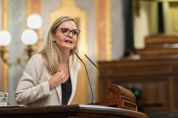 La diputada nacional del PP de Almería, Maribel Sánchez Torregrosa, defiende en el Congreso la posición del PP en una iniciativa para garantizar el acceso al tratamiento de Vyjuvek de enfermos con 