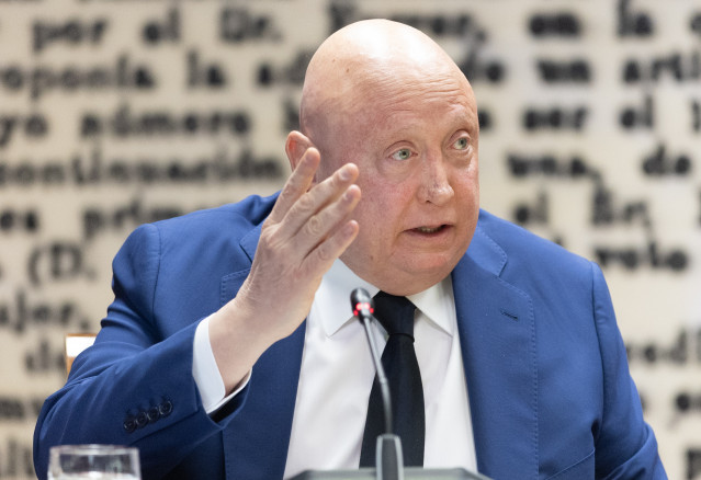 El presidente ejecutivo y fundador de Forestalia Renovables, Fernando Samper Rivas, comparece ante la comisión del ‘caso Koldo’, en el Senado, a 6 de abril de 2026, en Madrid (España).