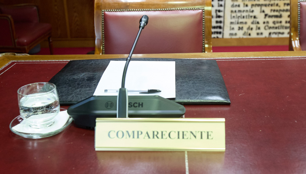 Archivo - El lugar donde la extrabajadora de las empresas Ineco y Tragsatec y ex novia de Ábalos Jésica Rodríguez García iba a comparecer ante la Comisión de Investigación del ‘caso Koldo’, 
