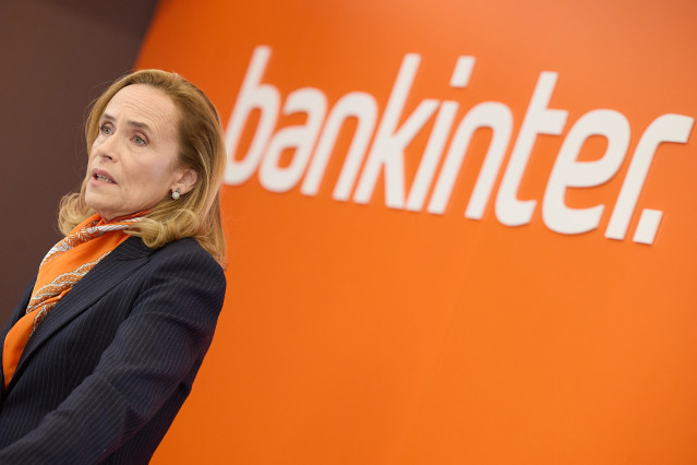 Archivo - La consejera delegada de Bankinter, Gloria Ortiz, durante una rueda de prensa para presentar los resultados obtenidos por Bankinter en el primer trimestre de 2024, a 18 de abril de 2024, en Madrid (España). Bankinter se anotó un beneficio neto d