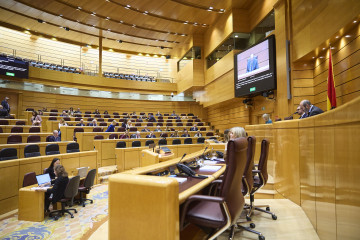 El presidente del Senado, Pedro Rollán, durante una sesión plenaria, en el Senado, a 18 de marzo de 2026, en Madrid (España).