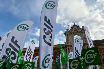 CSIF en anteriores manifestaciones, archivo Europa Press