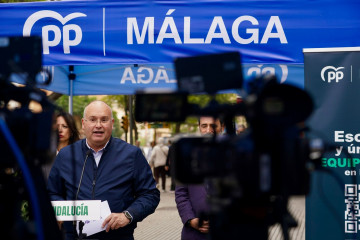 El secretario general del PP, Miguel Tellado, en un acto en Málaga