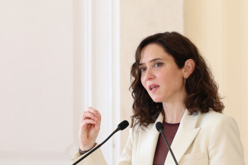 La presidenta de la Comunidad de Madrid, Isabel Díaz Ayuso, en la Real Casa de Correos, a 10 de abril de 2026, en Madrid (España).