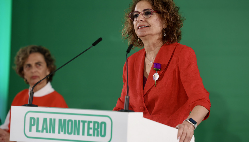 Imagen de la presentación del proyecto para Sanidad de la candidata socialista, María Jesús Montero de cara a las próximas elecciones autonómicas del 17 de mayo. En Cádiz, a 11 de abril de 2026.