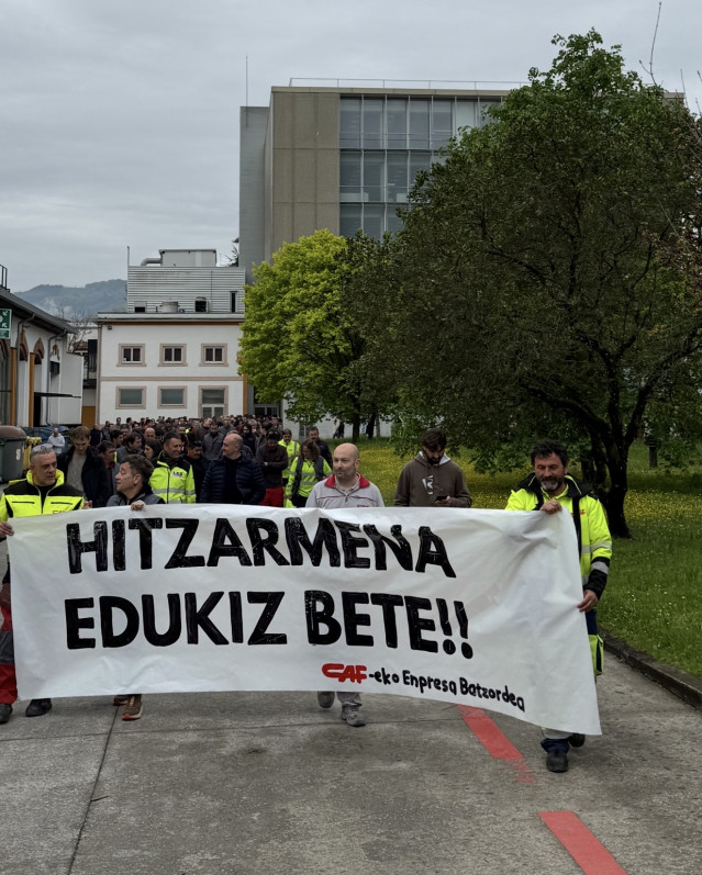 Manifestación de trabajadores de CAF