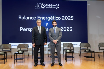 Inauguración del balance energético 2025 y perspectivas 2026 de Enerclub, con el presidente de Enerclub, Francisco Reynés, y el secretario de Estado de Energía, Joan Groizard