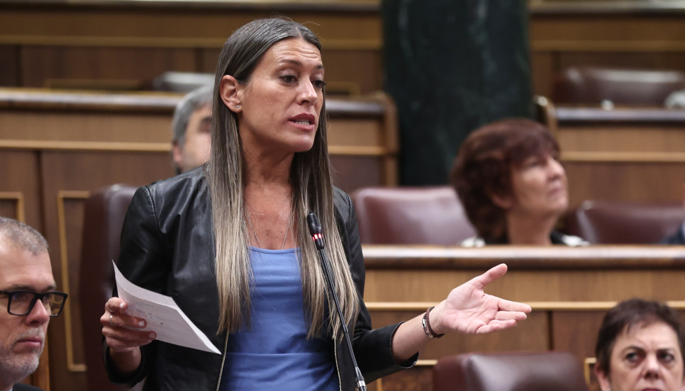 La portavoz de Junts en el Congreso, Miriam Nogueras, durante un pleno en el Congreso de los Diputados, a 15 de abril de 2026, en Madrid (España).