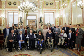 La presidenta del Congreso, Francina Armengol, en la presentanción del Plan de Accesibilidad de la Cámara baja