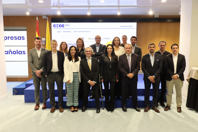 Participantes en el 'Encuentro Empresarial España-Colombia: Capital, Crecimiento y Futuro' celebrado en Madrid el 16 de abril de 2026.