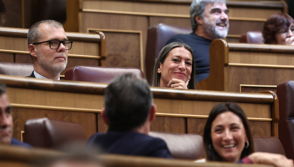 La portavoz de Junts en el Congreso, Miriam Nogueras, durante un pleno en el Congreso de los Diputados, a 15 de abril de 2026, en Madrid (España).