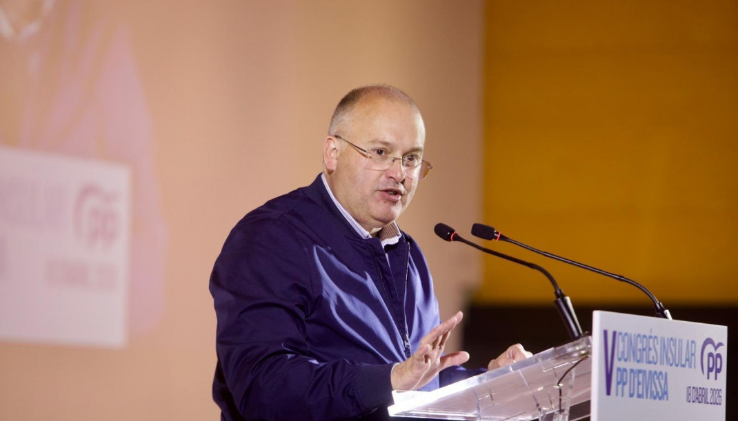 El secretario general del PP, Miguel Tellado, en Eivissa.