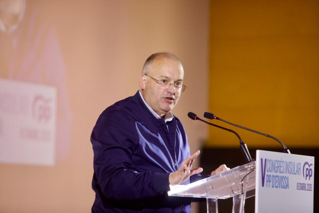 El secretario general del PP, Miguel Tellado, en Eivissa.