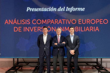Presentación del 'Informe de competitividad del sector inmobiliario español en Europa', por la Asociación Española de Consultoras Inmobiliarias (ACI), el 20 de abril de 2026.