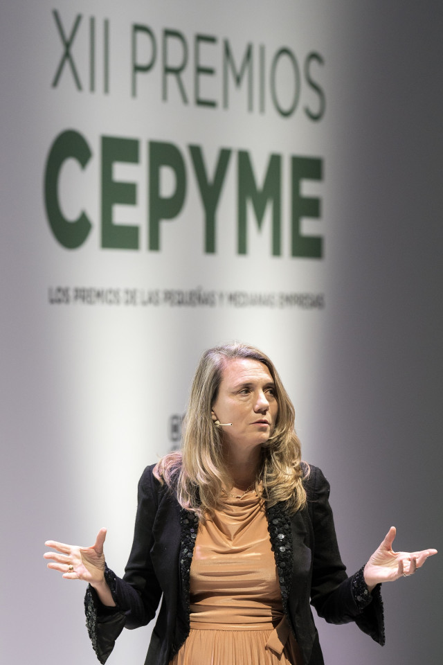 Archivo - La presidenta de Cepyme, Ángela de Miguel, durante la entrega de los XII Premios Cepyme 2025