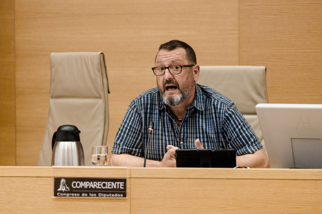 El exgerente de Sociedad Valenciana de Gestión Integral de Servicios de Emergencias (SGISE) Raúl Quílez Moraga, en el Congreso de los Diputados.
