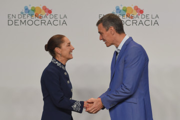 La presidenta de México, Claudia Sheinbaum, y el presidente del Gobierno, Pedro Sánchez.