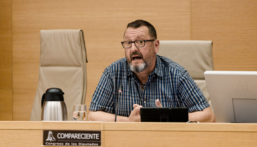 El exgerente de Sociedad Valenciana de Gestión Integral de Servicios de Emergencias (SGISE) Raúl Quílez Moraga, en el Congreso de los Diputados.