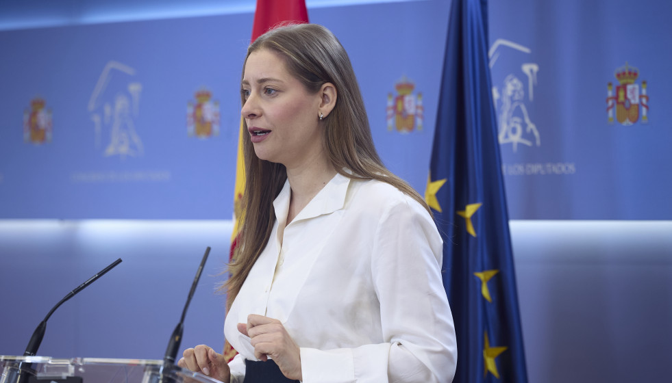 La portavoz del PP en el Congreso, Ester Muñoz, durante una rueda de prensa, en el Congreso de los Diputados, a 31 de marzo de 2026, en Madrid (España).