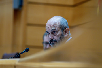 El presidente del Senado, Pedro Rollán, durante la sesión de control al Gobierno, a 21 de abril de 2026, en Madrid (España).