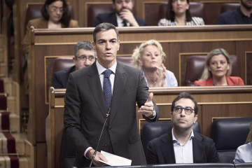 El presidente del Gobierno, Pedro Sánchez, durante una sesión plenaria en el Congreso, a 22 de abril de 2026, en Madrid (España). El pleno del Congreso debate sobre la gobernabilidad de España con