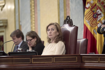 La presidenta del Congreso Francina Armengol, durante el pleno en el Congreso