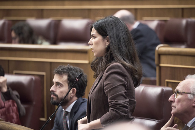 a portavoz de VOX en el Congreso, Pepa Millán, durante una sesión plenaria en el Congreso, a 22 de abril de 2026, en Madrid (España).