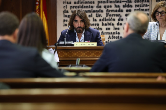 El exdirector ejecutivo de Globalia y Air Europa, Francisco Javier Hidalgo Gutiérrez, durante una comparecencia ante la Comisión de Investigación de las deficiencias y presuntas irregularidades en la gestión de la SEPI.