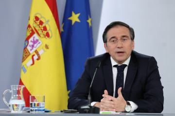 El ministro de Asuntos Exteriores, Unión Europea y Cooperación, José Manuel Albares, durante una rueda de prensa.