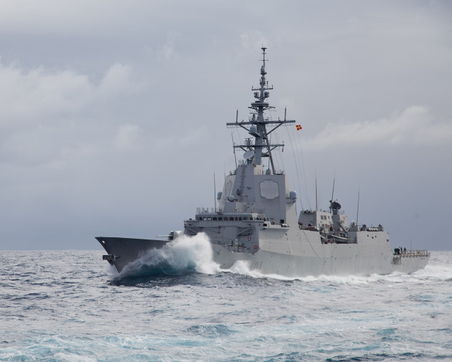 Archivo - Imagen de la fragata Álvaro de Bazán.