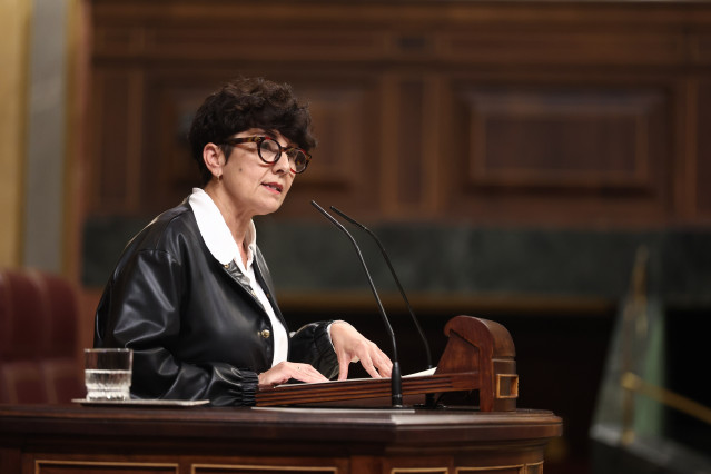 La diputada del PNV Maribel Vaquero, interviene durante una sesión plenaria en el Congreso
