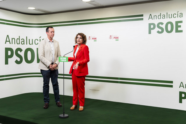 La secretaria general del PSOE-A y candidata a la Presidencia de la Junta de Andalucía, María Jesús Montero, este viernes
