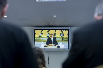 El expresidente del Gobierno, Mariano Rajoy, durante su declaración en la Audiencia Nacional, a 23 de abril de 2026, en San Fernando, Madrid (España). El caso Kitchen investiga la presunta operació