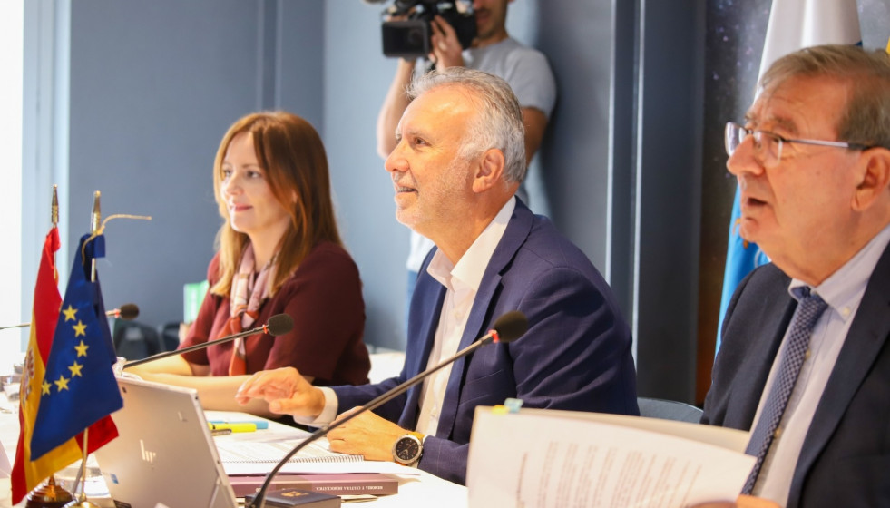 El ministro Ángel Víctor Torres durante el Consejo Territorial de la Memoria, celebrado en La Palma