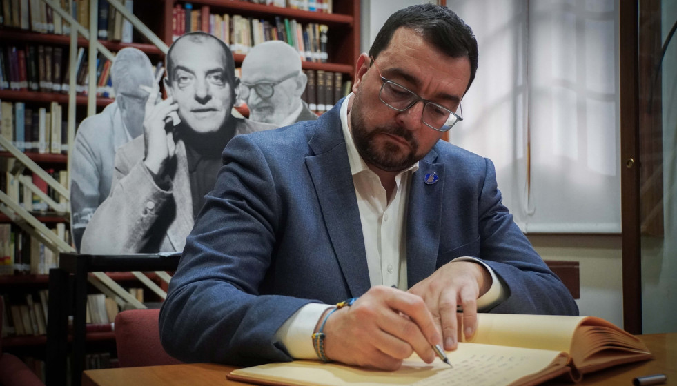 El presidente del Principado, Adrián Barbón, en su visita a México