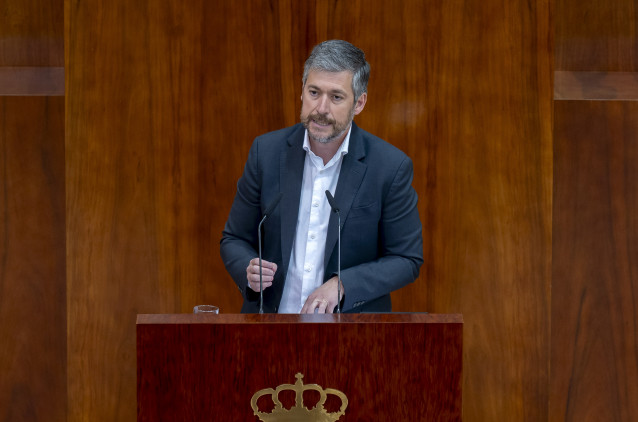 El consejero de Presidencia, Justicia y Administración Local, y portavoz del Gobierno autonómico, Miguel Ángel García Martín, durante el Pleno de la Asamblea de Madrid, a 9 de abril de 2026, en Madrid (España).