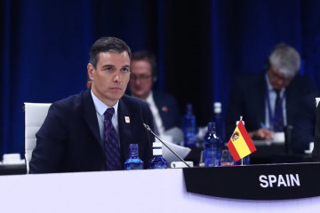 Archivo - El presidente del Gobierno, Pedro Sánchez, durante la cumbre de la OTAN.