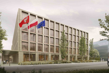 Render del futuro edificio de la Asamblea del Voivodato de Mazovia en Varsovia