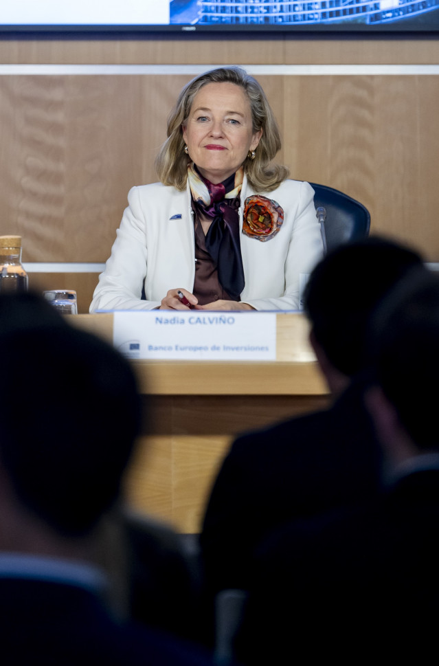 Archivo - La presidenta del Grupo BEI, Nadia Calviño.