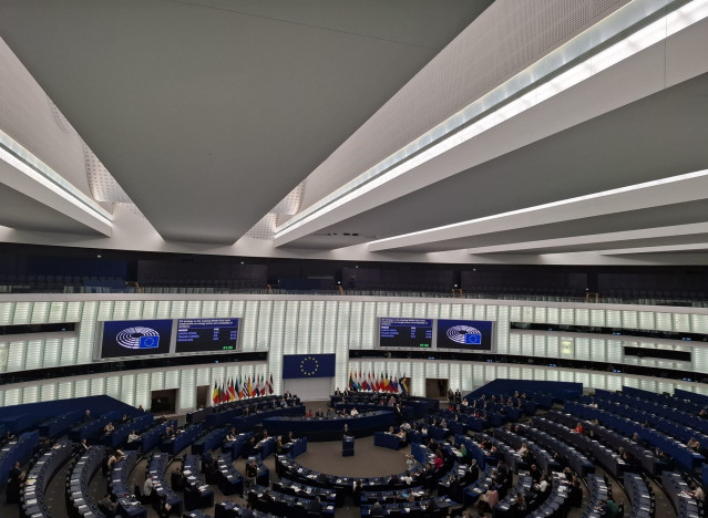 Pleno del Parlamento Europeo en Estrasburgo.